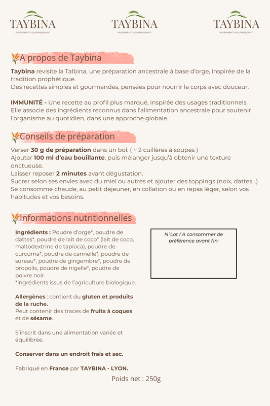 Pack Rituel Vitalité - Taybina