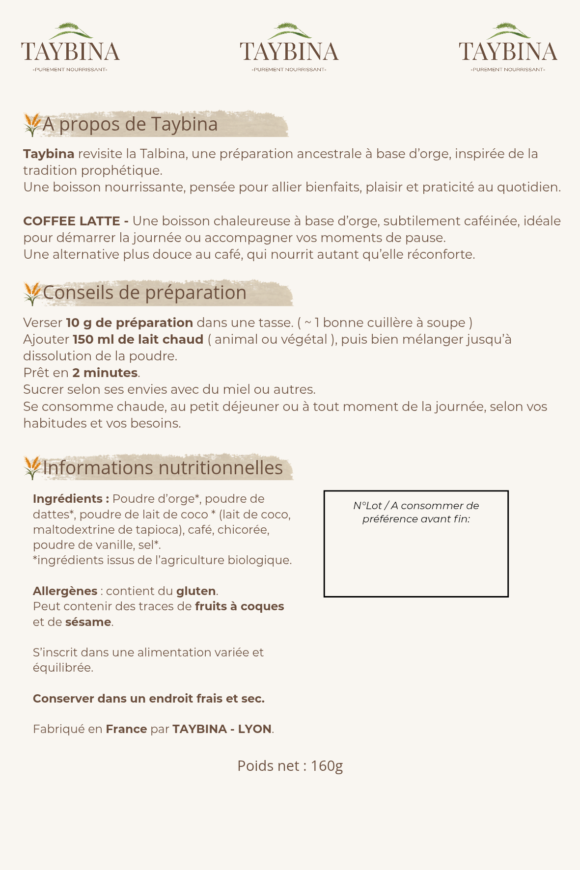 Rituel Lattes - Taybina