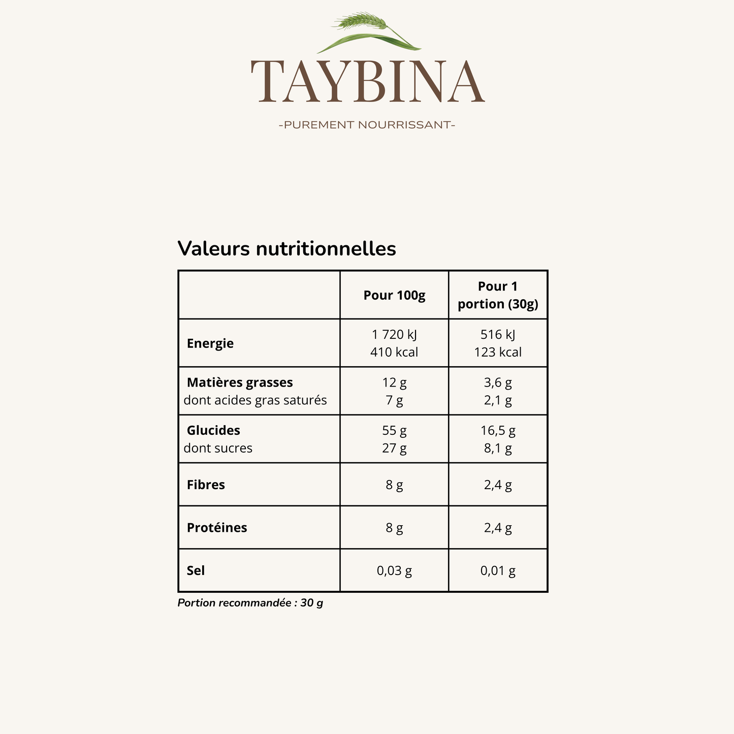 Talbina Nuit Paisible - Instantanée 250 g