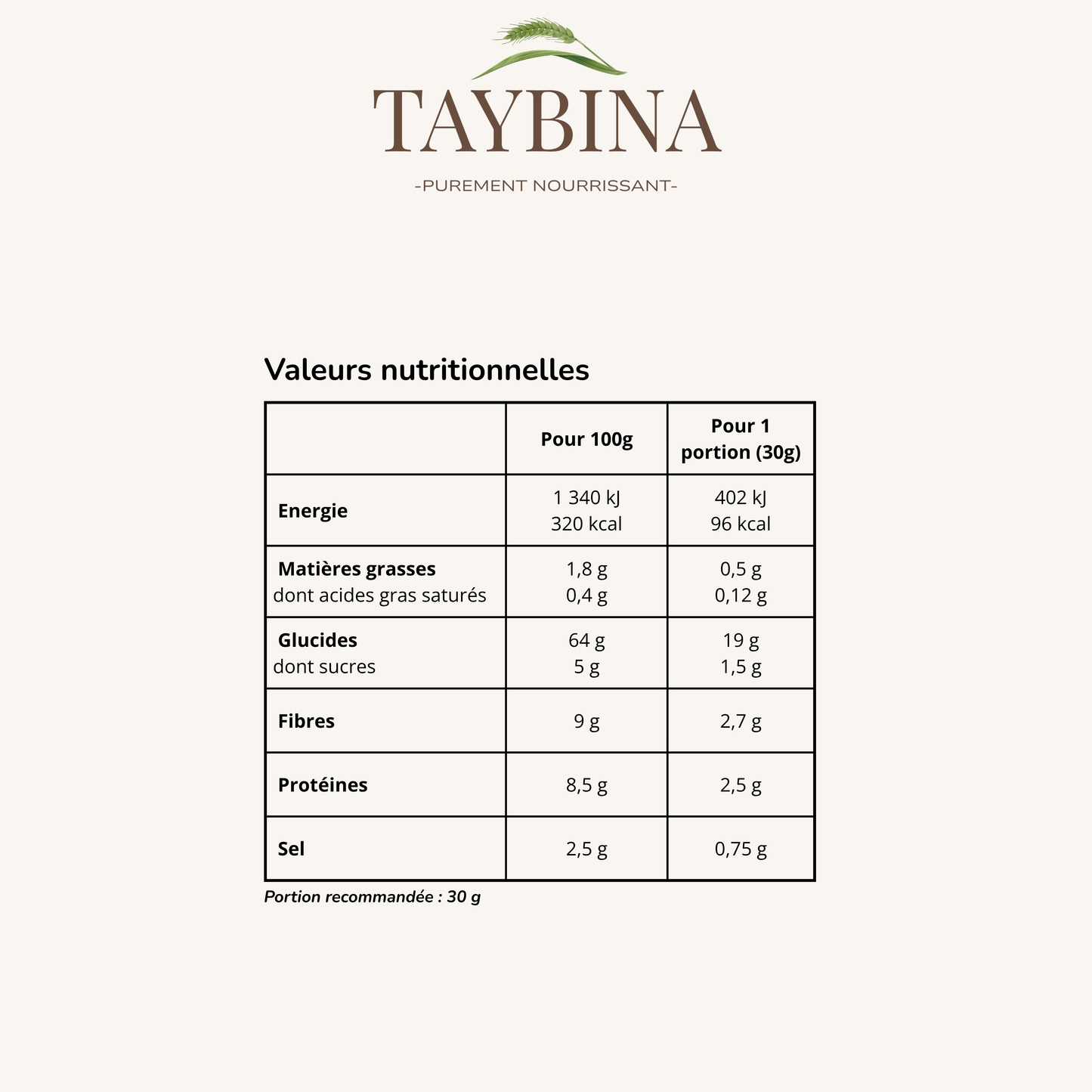Curry Doux - Talbina Salée Instantanée 250g